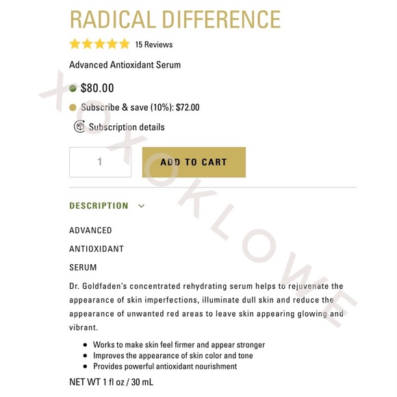 Goldfaden MD Radical Difference Advanced Antioxidant Serum New - Picture 3 of 9